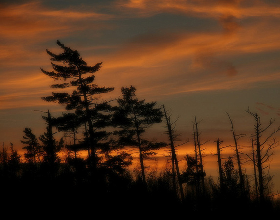 Sunset on Stump Pond - Maine